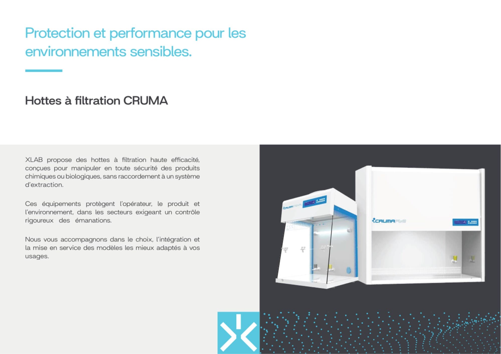 Hottes à filtration CRUMA.
